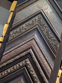 Picture Frame Mouldings -Traditional brown and black ornate frames