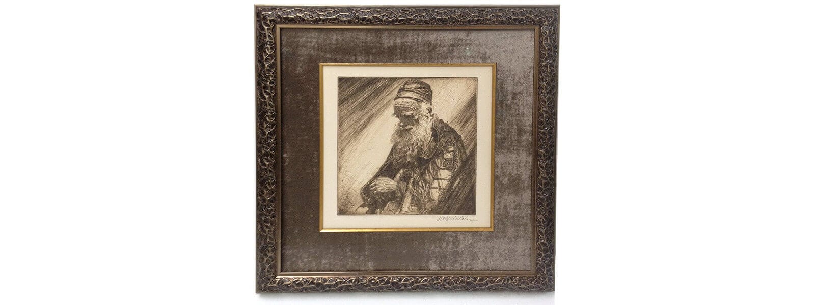 HS-old-jewish-etching-framed-picture