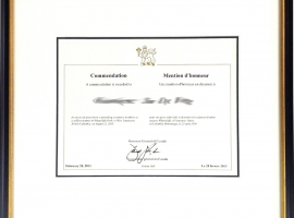 Certificate Framed