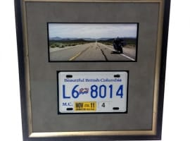 License Plate Framed